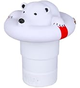 ODJSYPool Chlorine Floater,Floating Chlorine Dispenser-Fits 1 & 3 Inch Tablets,Hard Plastic Mater...