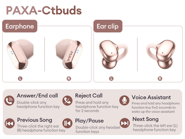 Open Ear Headphones Open Ear Earbuds clip on headphones