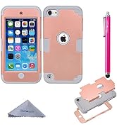 Wisdompro Case for iPod Touch 7th 6th & 5th Generation, 3 in 1 Hybrid Soft Silicone and Hard PC P...