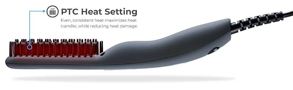 heat brush beard straightening