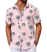 COOFANDY Mens Hawaiian Shirt Short Sleeve Button Down Shirts Tropical Floral Summer Beach Shirts