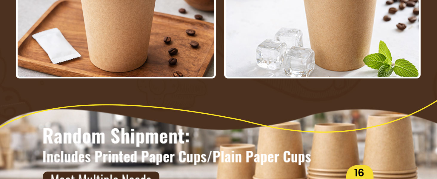 brown paper cups