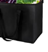 2-Pack, XL-Large Insulated Grocery shopping bags, Black, reusable bag,thermal zipper,Collapsible,...