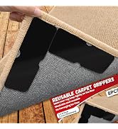 Urdar Brunnr Rug Carpet Non Slip Grippers, Reusable and Washable Double Sided Carpet Tape Pads, S...