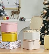 Vlando Small Travel Jewelry Box Organizer - 6 Small Carry-on Zipped Pouches for Jewelries Necklac...