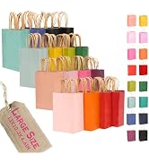qiqee 100Pcs Large Size Paper Gift Bags with Handles -13