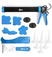 PRO Sausage Caulk Gun Kit Heavy Duty Silicone Sausage Gun Thrust Ratio 24:1 No-drip Rotating 600m...