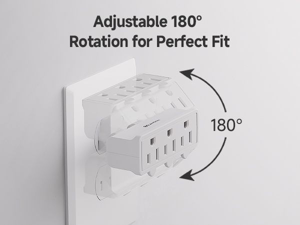 3-Outlet Grounded 180 Degree Swivel Wall Tap