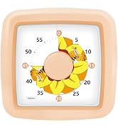 Noubnea Visual Timer for Kids 60 Minute – Silent Countdown Clock Timers with Sunflower & Bee Desi...