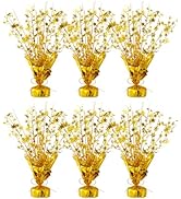 Metallic Foil Spray Centerpiece Star Table Decoration, Gold Centerpieces for Tables Wedding Birth...