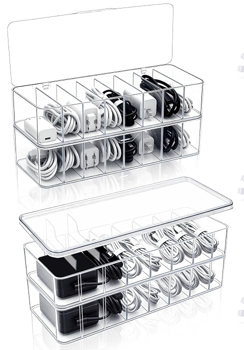 2 Style Plastic Cord Storage Box
