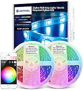 GIDERWEL Smart ZigBee 32.8ft RGB LED Strip Lights Dimmable Kit with ZigBee 3.0 Controller Work wi...