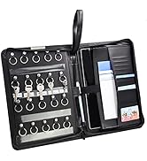 OFFIDIX Portable Zippered Key Organizer, Fireproof and Waterproof Key Case Holder with 20 Key Hoo...