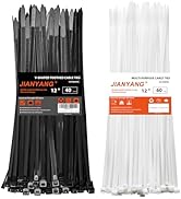 Zip Ties Heavy Duty 12+12 inch,V-Shaped Toothed Double Sided With 200 LBS Tensile Strength Cable ...