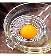 Silver Egg Separator, Yolk White Separator Tool, Food Grade Stainless Steel Egg Divider Egg Sieve...