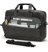 RAINSMORE Mens Laptop Bag 16 Inch Leather Briefcase Vintage Messenger Bag for Men Large Crossbody...