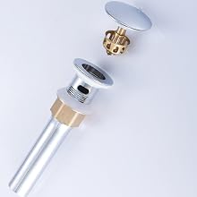 Bathroom Sink Drain,Vessel Sink Pop Up Drain With Detachable Basket Stopper