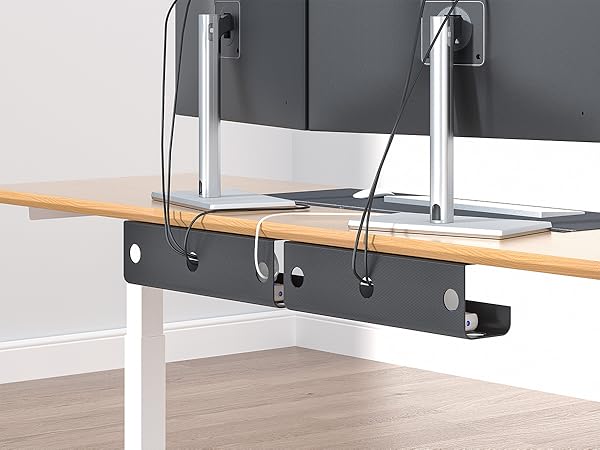 under desk cable management tray