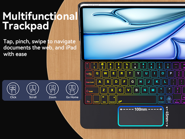 iPad 11th 10th Generation Case with Keyboard