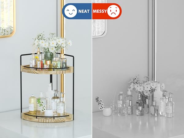 corner bathroom counter organizer