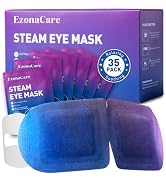 EzonaCare Steam Eye Masks for Dry Eyes, 45 Min+ Heated Eye Mask, Disposable Self Heating Warm Com...