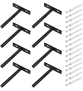 Antrader Floating Shelf Brackets, 4"(Deep) Concealed Blind Shelf Support | for Raw Wood Shelves,M...