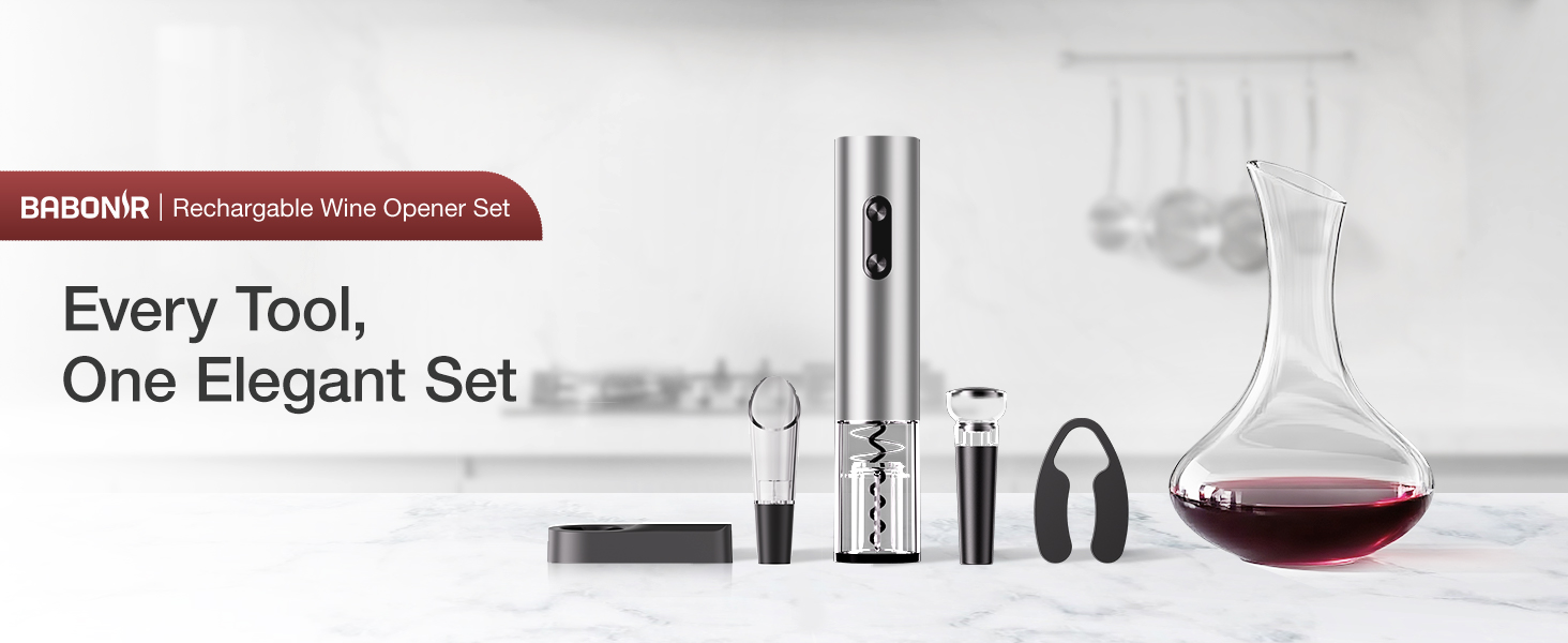 6-in-1 Electric Wine Opener Set