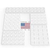 White Adhesive Bumper Pads 106-PC Combo Pack (Round, Spherical, Square) - Sound Dampening Transpa...