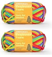 Crochet Yarn for Crocheting & Knitting, Soft Cotton Yarn for Beginners Easy-to-See Stitches, Wors...