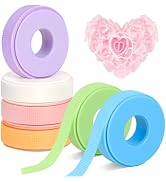 JroyJoy 6 Rolls Lash Tape & 30 Glue Rings for Eyelash Extension, Adhesive Eyelash Tape, Breathabl...
