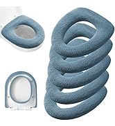Legigo 5 Pack Thicker Bathroom Toilet Seat Cover Pads- Soft Warmer Toilet Seat Cushion Cover Stre...