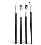 JASSINS Fine Angled Eyeliner Brushes,4 Pcs Gel Eye Liner Makeup Brushes Set,Ultra thin Precision ...