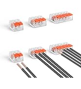 TYUMEN 75 PCS Lever Wire Connectors, Lever Home Compact Splicing Connector - 2 Port, 3 Port, 5 Po...
