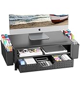 Gugsey Monitor Stand Riser, Laptop Stand for Desk, Office Desk Organizer and Accessories, Compute...