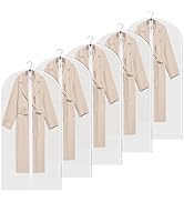 KLEVERISE 5 Pack Garment Bags - Evening Dress Windcoat Overcoat Garment Cover Protector Bags - Du...