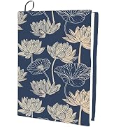 CRASPIRE Lotus Stretchable Book Cover Flower Vintage Ruffle Washable Reusable Large Nylon Book Pr...