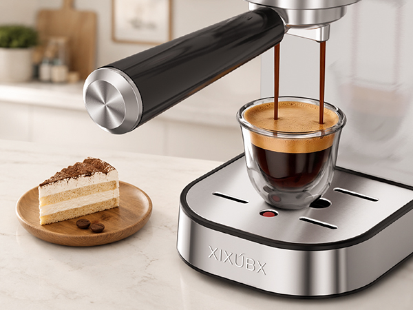 Espresso Machine 20 Bar pressure pump rich golden crema full-bodied flavor extraction