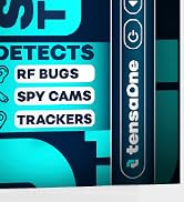 TensaOne Hidden Camera Detectors – Small Anti Spy Audio Video GPS Tracker RF Detector for Wireles...