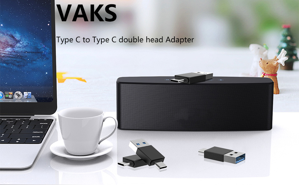 VAKS USB C to USB 3.0 Adapter (4 Pack) , Type C Male to USB 3.0 Male Converter