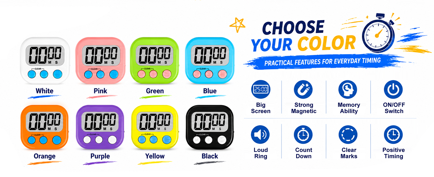 Digital Kitchen Timers for cooking