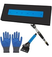 Quynhni Snow Broom for Car, Ice Scraper and Brush 33-67" Adjustable Length Comfortable Foam Grip ...