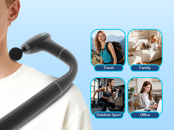 Ergonomic Extension Handle Back Massager for Pain Relief