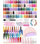 Beetles Gel Nail Polish Kit with U V Light -35 Colors Gel Polish Set 68 Pcs One Color One Bottle ...