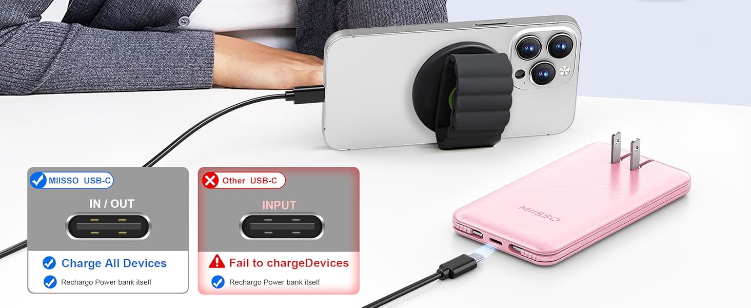 Power Bank with AC Wall Plug