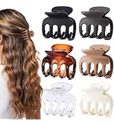 USDNICE 6 Pcs Hair Clips Small Claw Clips for Thin Hair Medium Matte Non-slip Hair Accessories fo...