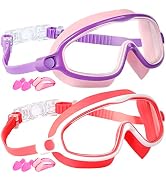 EWPJDK Kids Goggles Anti-Fog 2 Pack Swimming Goggles for kids 6-14 No Leaking Kids Swim Goggles A...