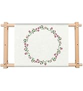 ZOCONE Beech Wood Tapestry Scroll Embroidery Frame, Cross Stitch Frame Holder, 12"x21" Quilting F...