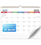 Wall Calendar 2026-2027, 18 Months Academic Calendar, July. 2026 - Dec 2027, 14'' × 11'', Monthly...