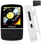 Yoton MP3 Player with Bluetooth 5.2, 64GB Storage, HiFi Music, with Sports Clip, Independent Volu...