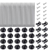 Taiidaues 20 PCS Magnetic Zip Tie Mounts Base Neodymium Magnets & 60 PCS Releasable Cable Zip Tie...